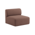 Bruine Fjord sofa zitsectie van sackit met zachte bekleding en afgeronde vormen voor een comfortabel Scandinavisch interieur