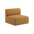 Bruine stoffen zitsectie van de Fjord Sofa van sackit met brede zachte zitting en afgeronde rugleuning voor een comfortabel Scandinavisch interieur