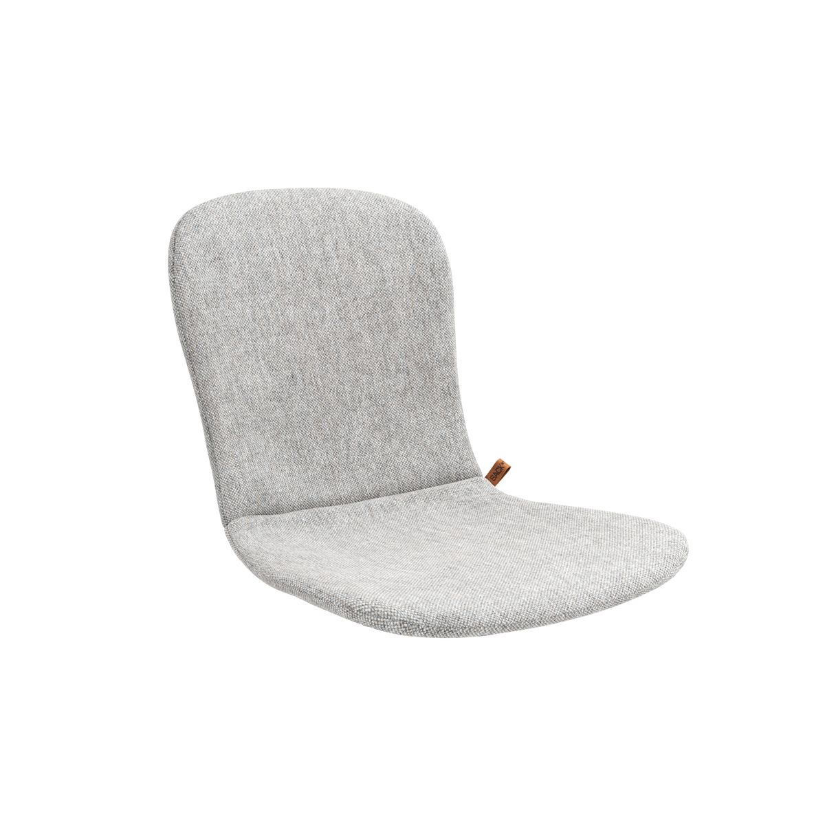 Lichtgrijs zitkussen voor de Patio Chair no. One van sackit met zachte bekleding en ergonomische vorm voor comfortabel buiten zitten in Scandinavisch design