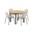 Kirra Dining Table Ø110 Noir & 4 Patio Chair No. One