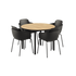 Kirra Dining Table Ø110 Noir & 4 Patio Chair No. One