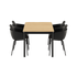 Kirra Dining Table Noir & 4 Patio Chair no. One van sackit productfoto op een witte achtergrond