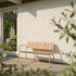 Kirra Patio Bench in Taupe van sackit op een terras