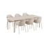 Kirra Dining Table Ceramic & 6 Kirra Patio Chair