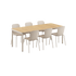 Kirra Dining Table Taupe & 6 Patio Chair no. One