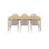 Kirra Dining Table Taupe & 6 Patio Chair no. One