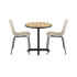 Kirra Cafe Table Noir & 2 Patio Chair No. One