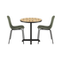 Kirra Cafe Table Noir & 2 Patio Chair No. One