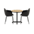 Kirra Cafe Table Noir & 2 Patio Chair No. One