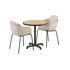 Kirra Cafe Table Noir & 2 Patio Chair No. One van sackit productfoto op een witte achtergrond