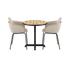 Kirra Cafe Table Noir & 2 Patio Chair No. One van sackit tegen een neutrale achtergrond