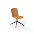 Bruine eetkamerstoel met zwarte draaivoet van sackit. Chair no. One S1 combineert comfort met een moderne Scandinavische vormgeving voor elk interieur.