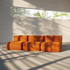 Soft Sofa Indoor - 3 Seater Open