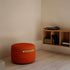 sackit Pouf Indoor in Orange Jacquard in een Scandinavisch interieur