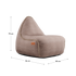 Beige stoffen loungestoel van sackit met hoge rugleuning en contrasterende stiknaden voor comfortabel ontspannen in een modern interieur