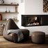 Canvas Lounge Chair & Pouf