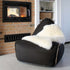 Canvas Lounge Chair & Pouf