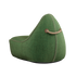 Groene outdoor zitzak van sackit met comfortabele rugleuning en stevig handvat van touw voor ontspannen loungen binnen en buiten