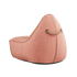 Roze outdoor lounge zitzak van sackit met stevige stiknaden en handvat van touw voor comfortabel zitten binnen en buiten