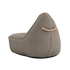 Grijze Cobana loungestoel van sackit met decoratief touw aan de zijkant en stevige stiknaden voor comfortabel loungen binnen en buiten