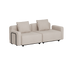 Beige modulaire Cobana loungebank voor buiten van sackit met twee zitplaatsen en zachte rugkussens in een rustige Scandinavische stijl