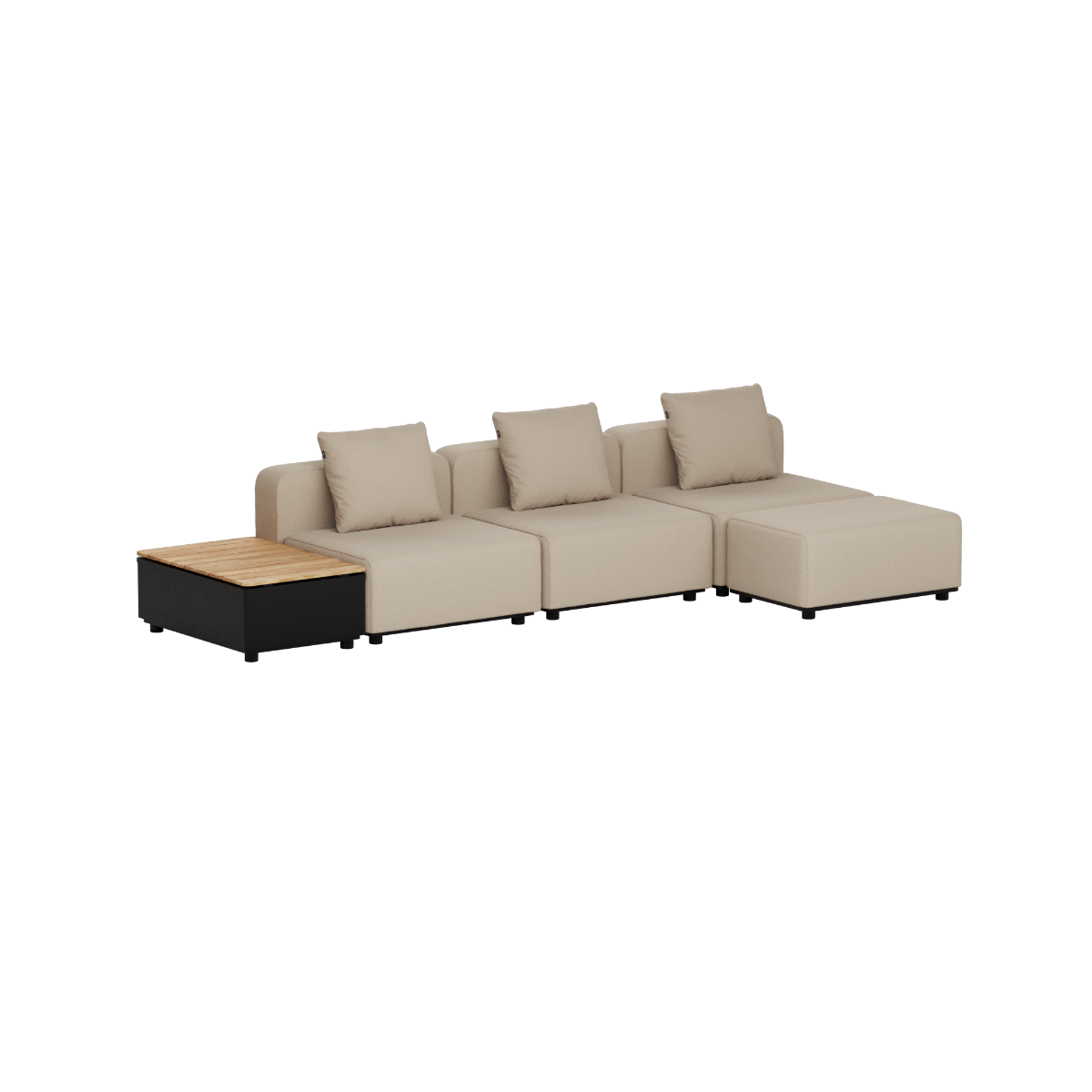 Cobana Lounge Sofa - 3 seater w/ Patio Storage Table