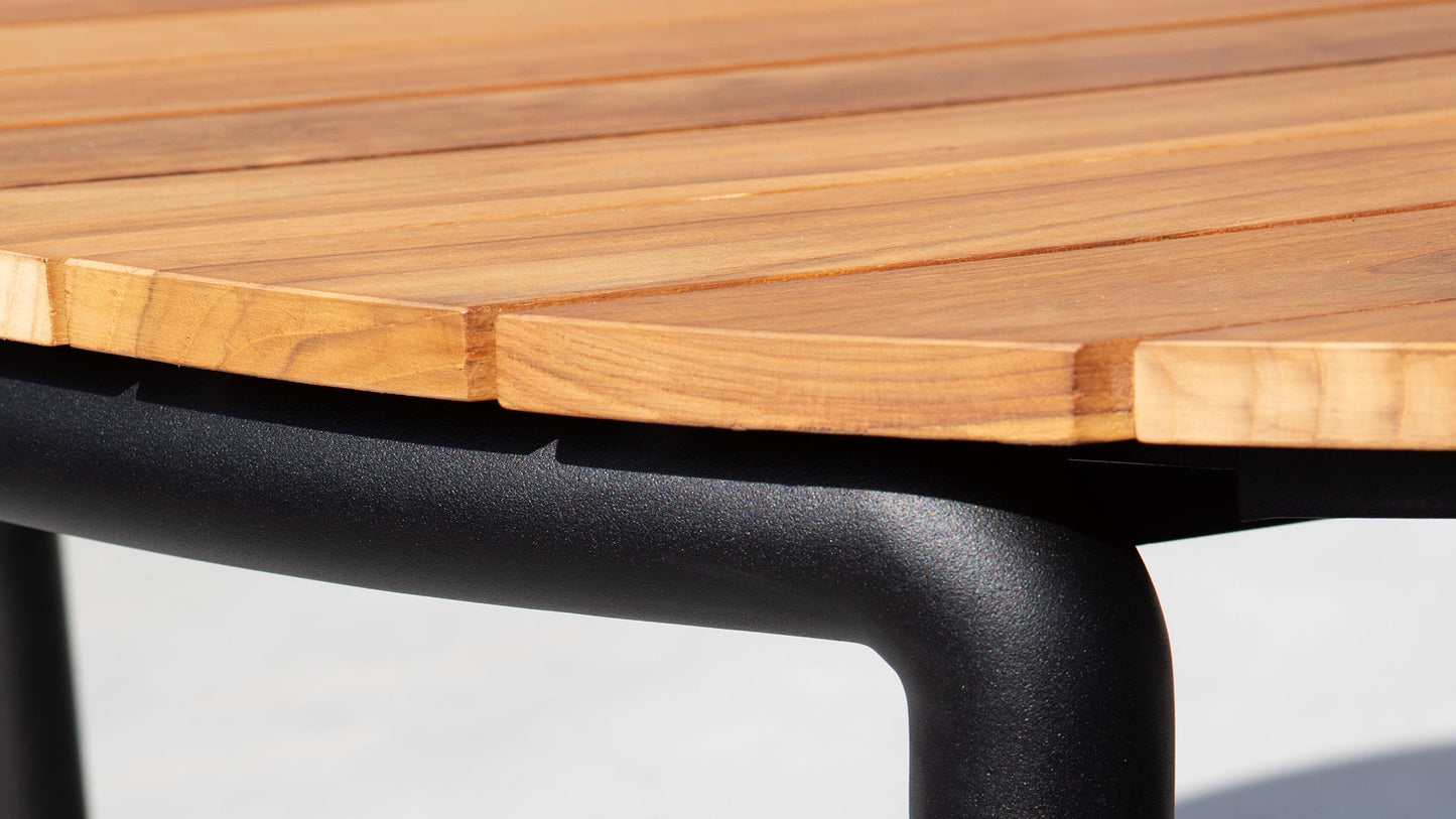 Patio Dining Table - Ø160 - Ronde buitentafel voor 6 personen van teakhout en aluminium