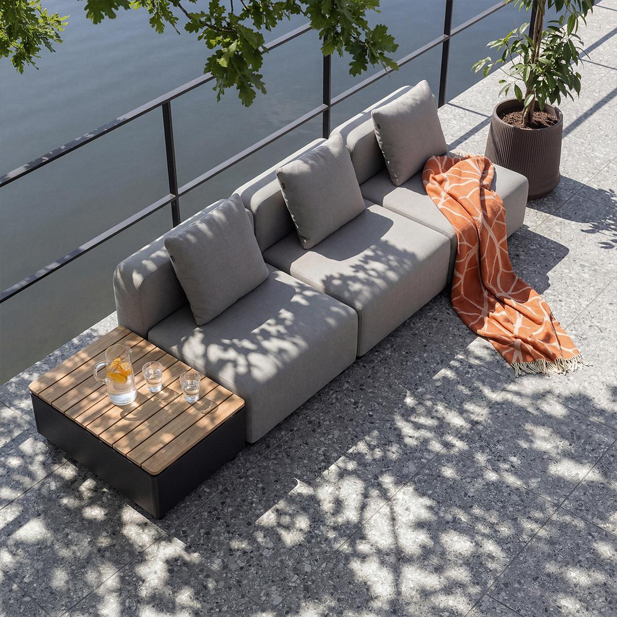 Cobana Lounge Sofa - Pouf - Poef voor loungebank buiten
