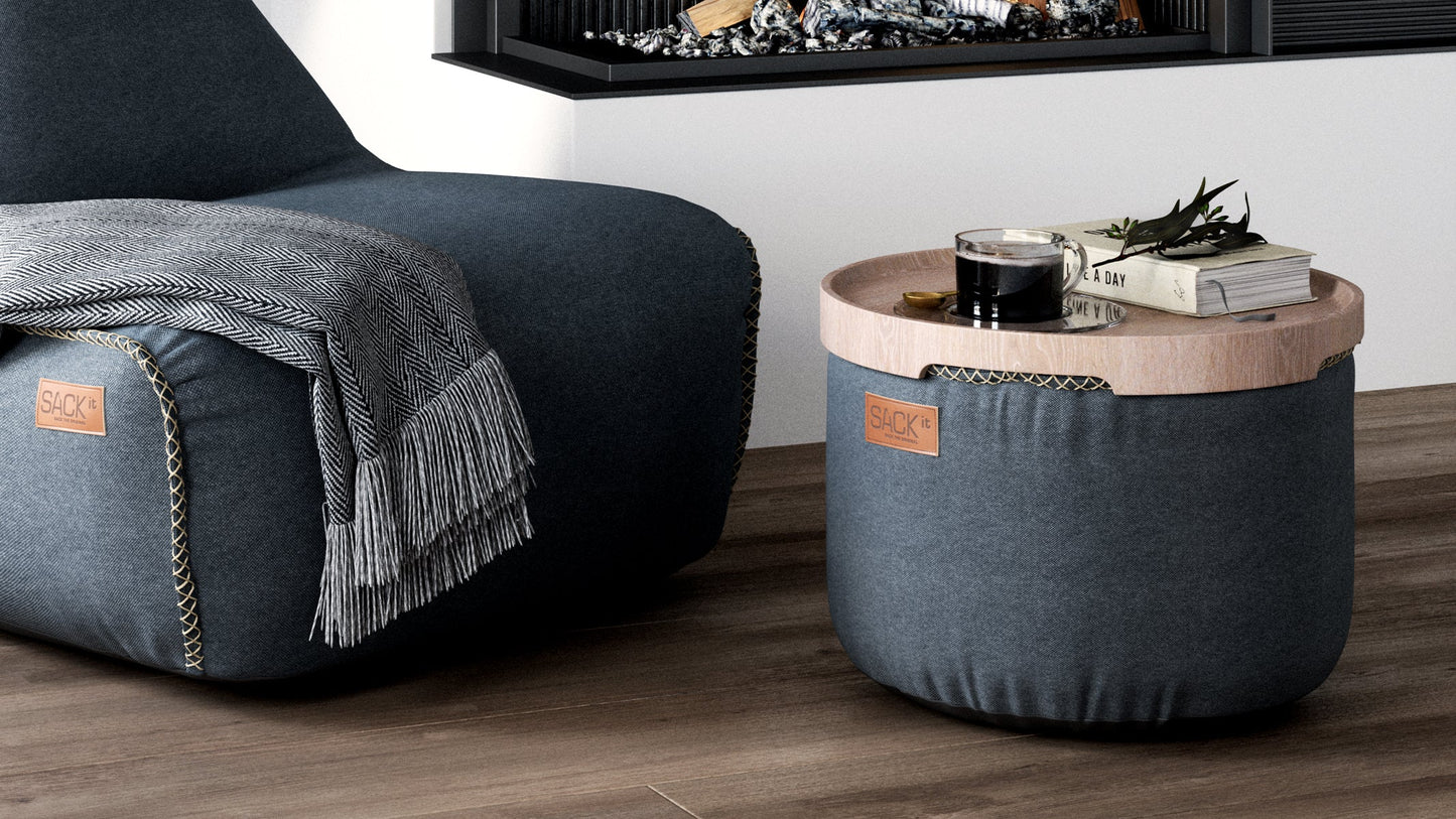 Canvas Pouf 2 Pack - Poef voor binnen