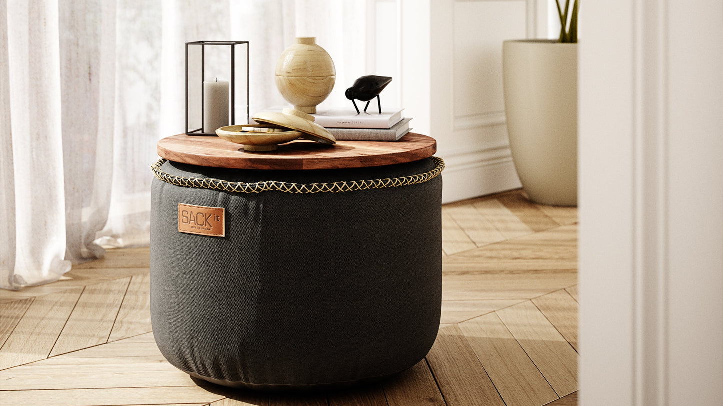 Canvas Pouf 2 Pack - Poef voor binnen