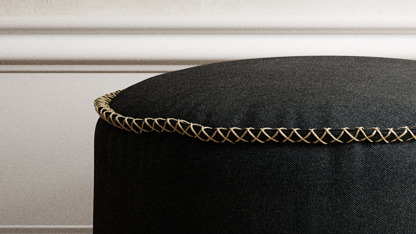 Canvas Pouf 2 Pack - Poef voor binnen