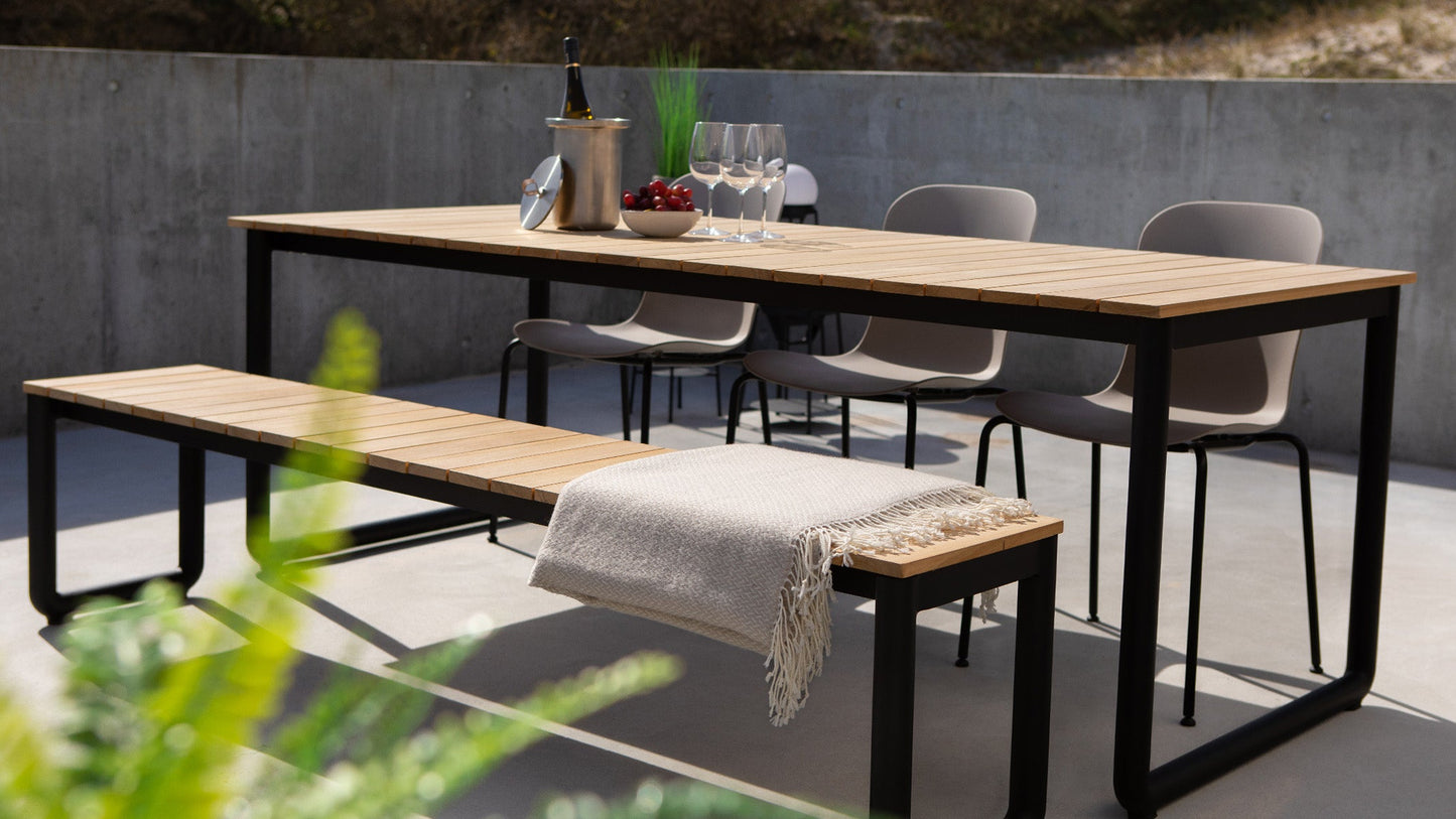 Patio Dining Table - 210x90 - Eettafel voor de tuin van teakhout en aluminium