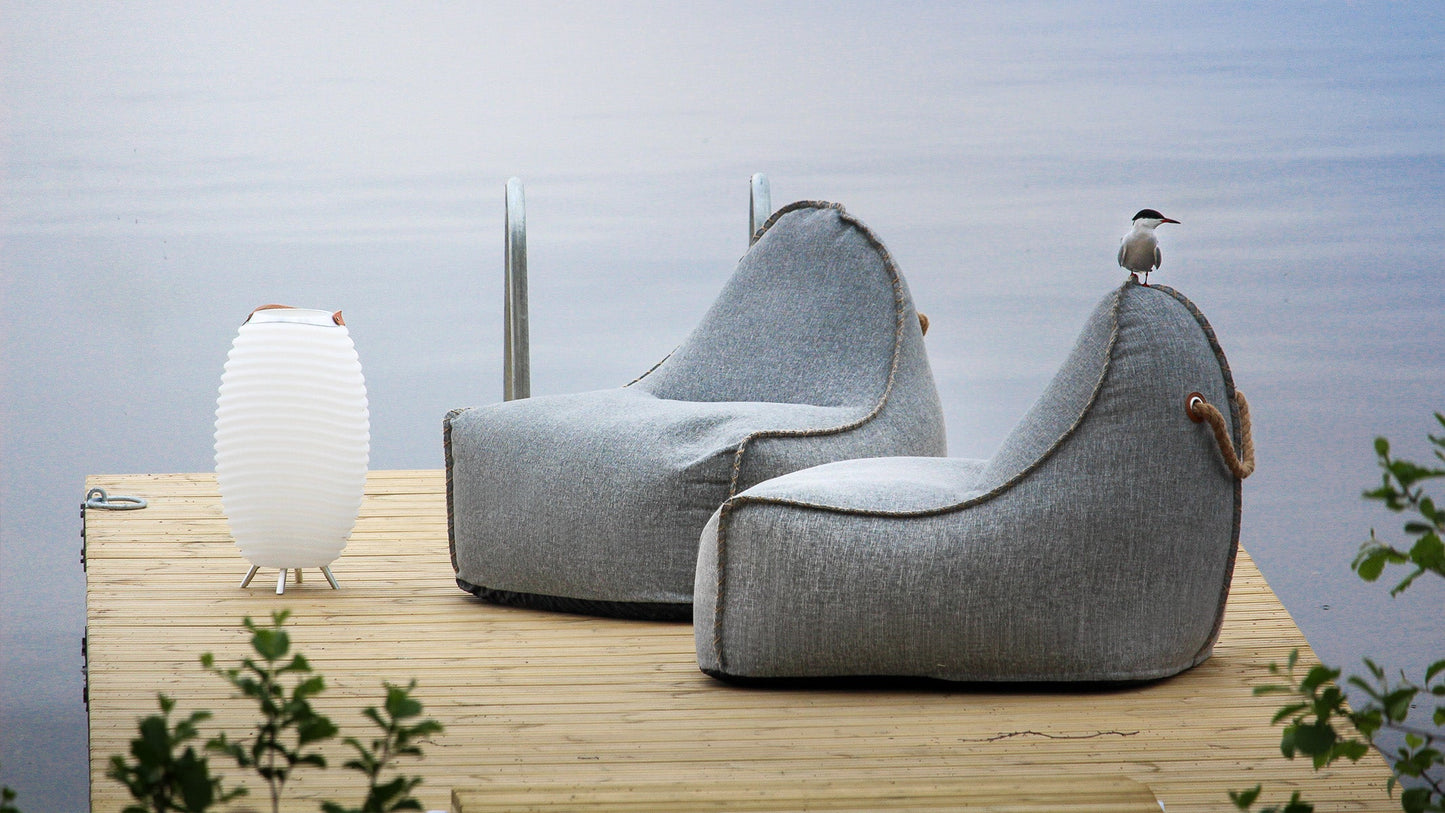 Cobana Lounge Chair & Pouf - Zitzakstoel voor binnen- en buitengebruik met poef