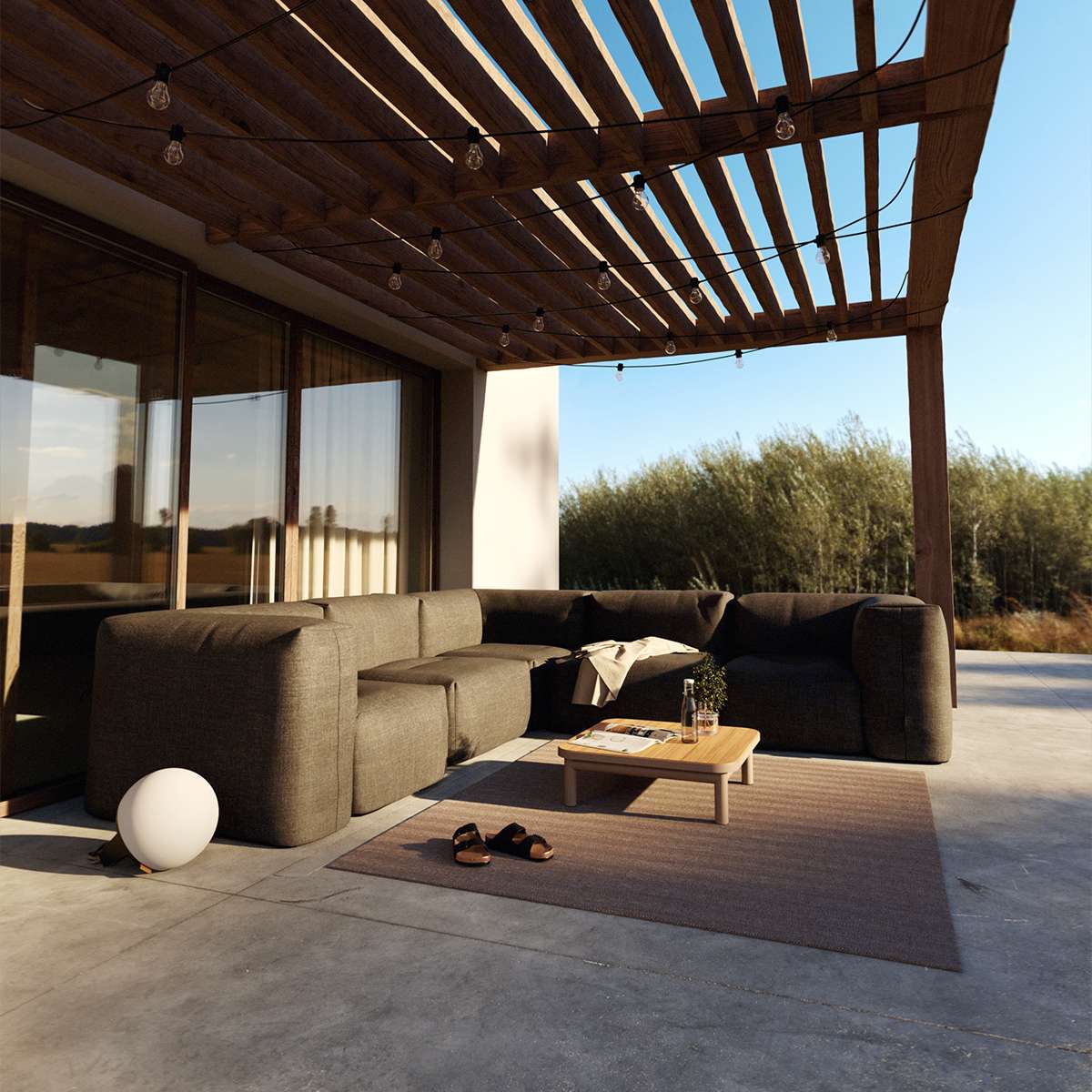 Soft Sofa Outdoor - 4 Seater Corner Sofa