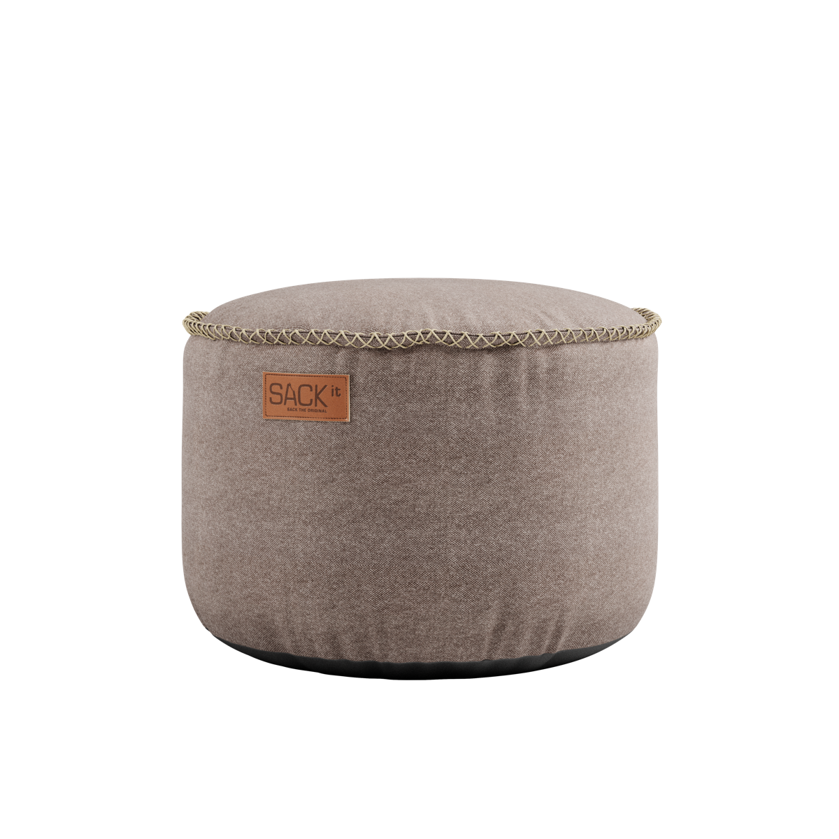 Canvas Pouf 2 Pack in Canvas Sand van sackit tegen een neutrale achtergrond