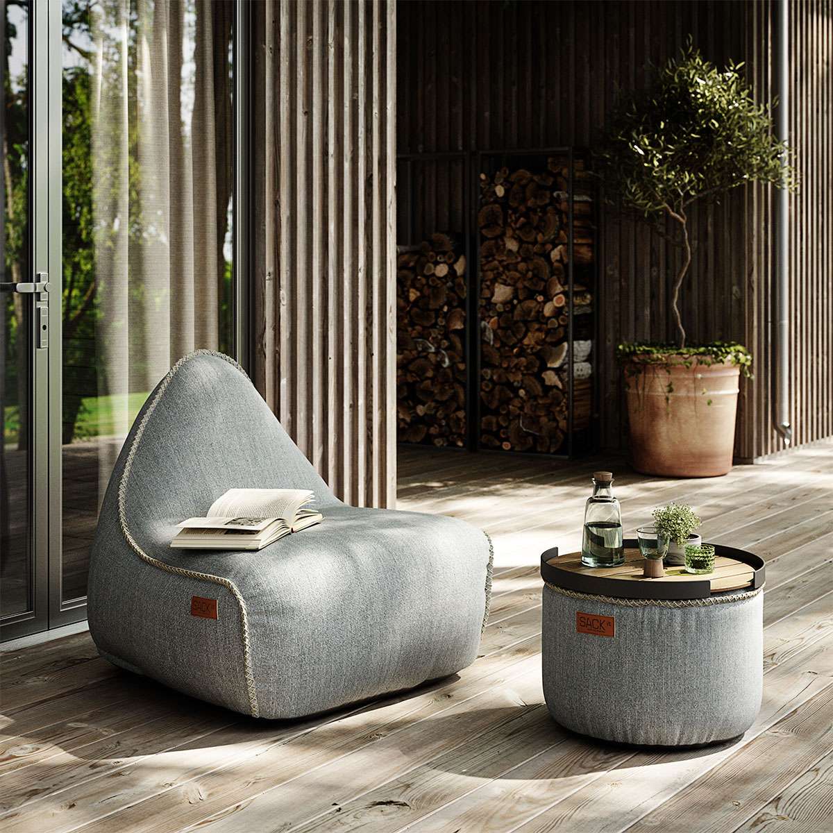 Cobana Lounge Chair - Sand Melange (Linen stitches)