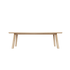 sackit eettafel van Europees eikenhout met een strak tafelblad en zorgvuldig vervaardigde facetten in de poten voor een verfijnde Scandinavische uitstraling