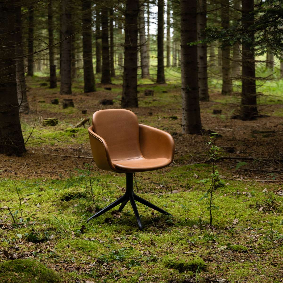 Chair no. One S2 Black Swivel