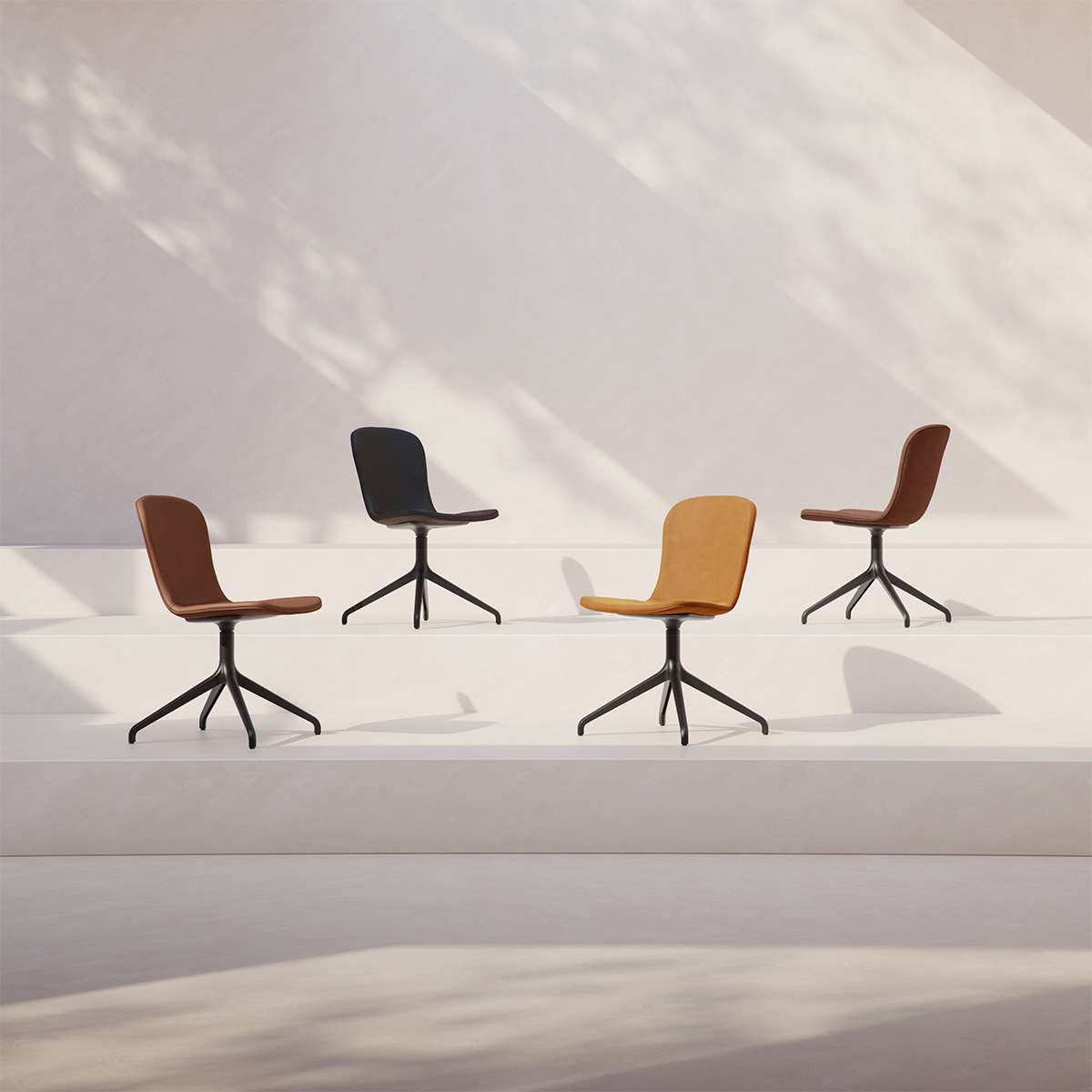 Chair no. One S1 Black Swivel