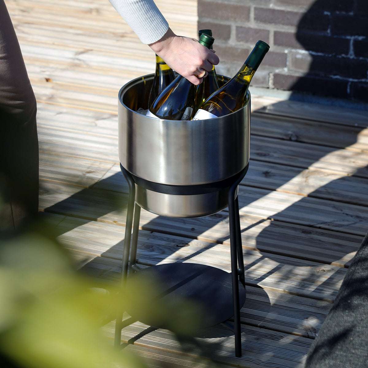 Patio Accessory Stand Ø22 + Wine Bucket w/ Accessories