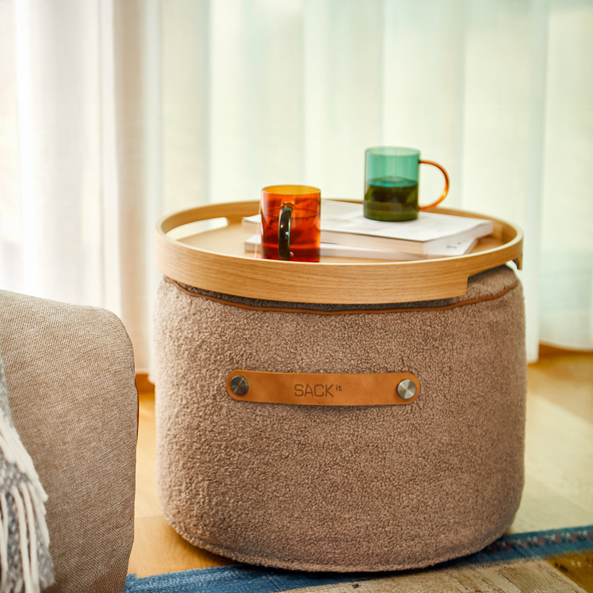 sackit Pouf Indoor - Indoor poef als voetenbank of bijzettafel