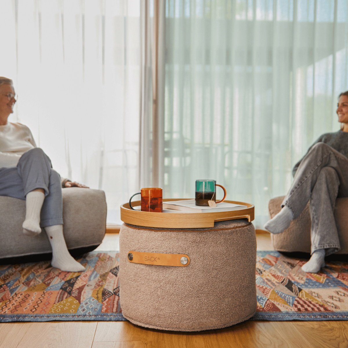 sackit Pouf Indoor - Indoor poef als voetenbank of bijzettafel