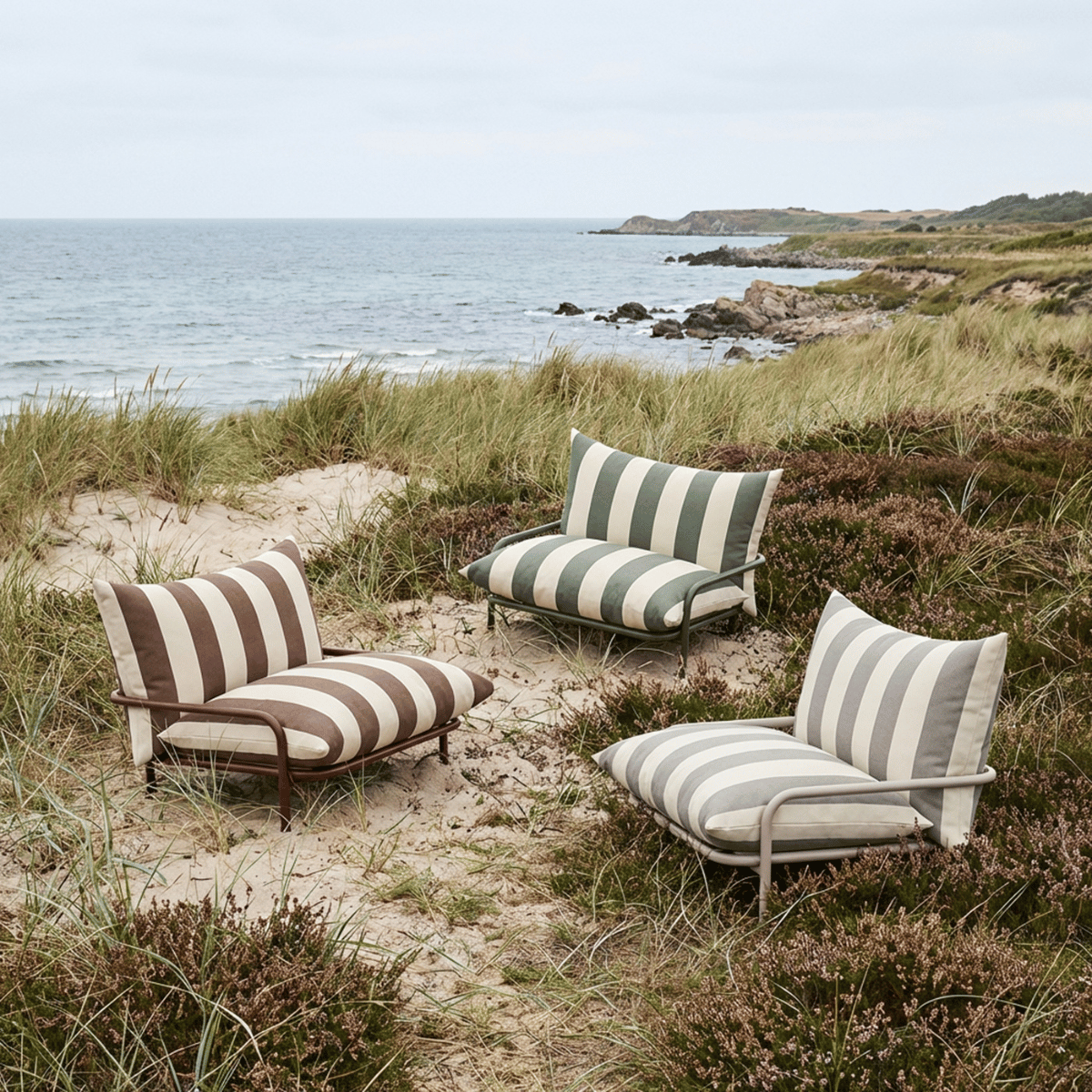 Mollis Lounge Chair - Buiten loungestoel van gepoedercoat aluminium en olefin
