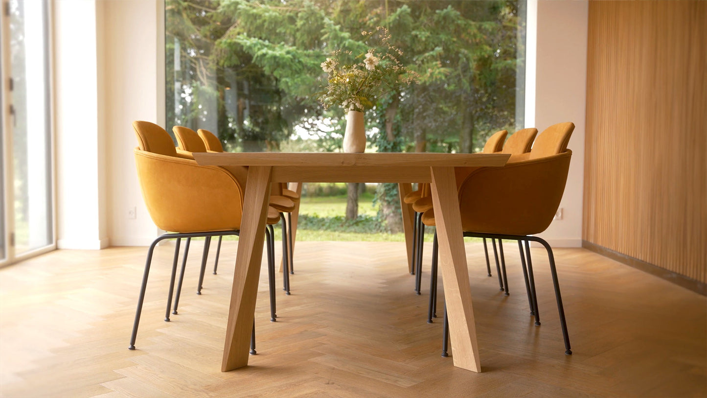 Edge Dining Table - 180x90 cm - Eiken eettafel