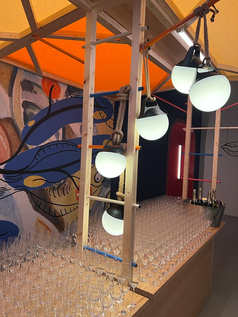 SACKit Light lampen in groepsopstelling tijdens het evenement bij Hermès