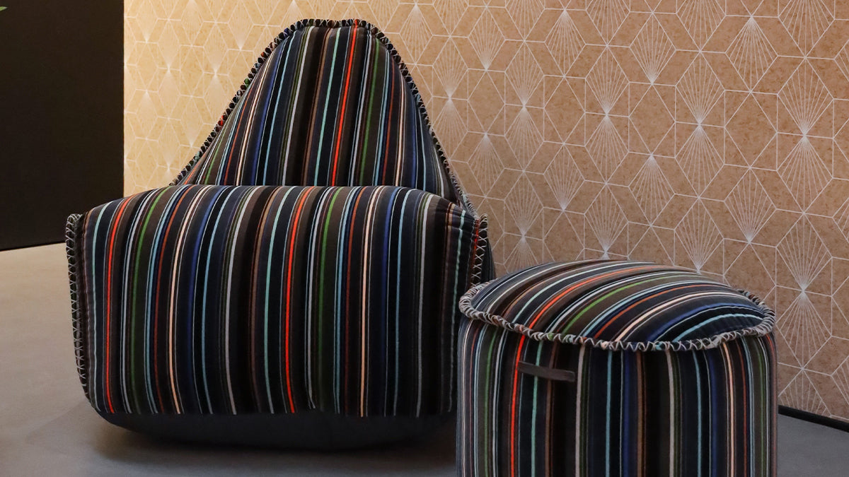 Lounge Chair & Pouf Paul Smith - Limited Edition - Exclusief ontworpen Limited Edition Lounge Chair