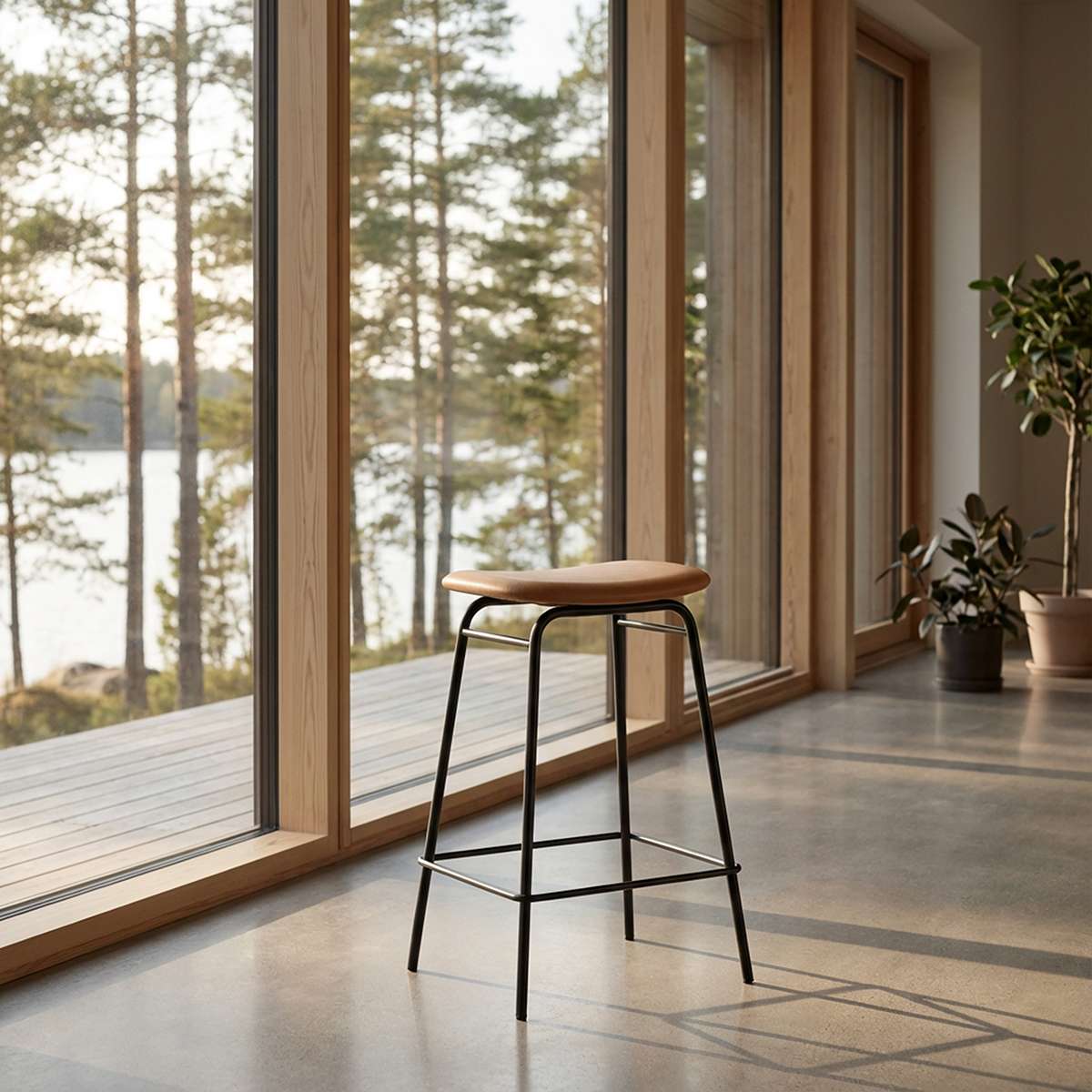 Frame Bar Stool - Leather