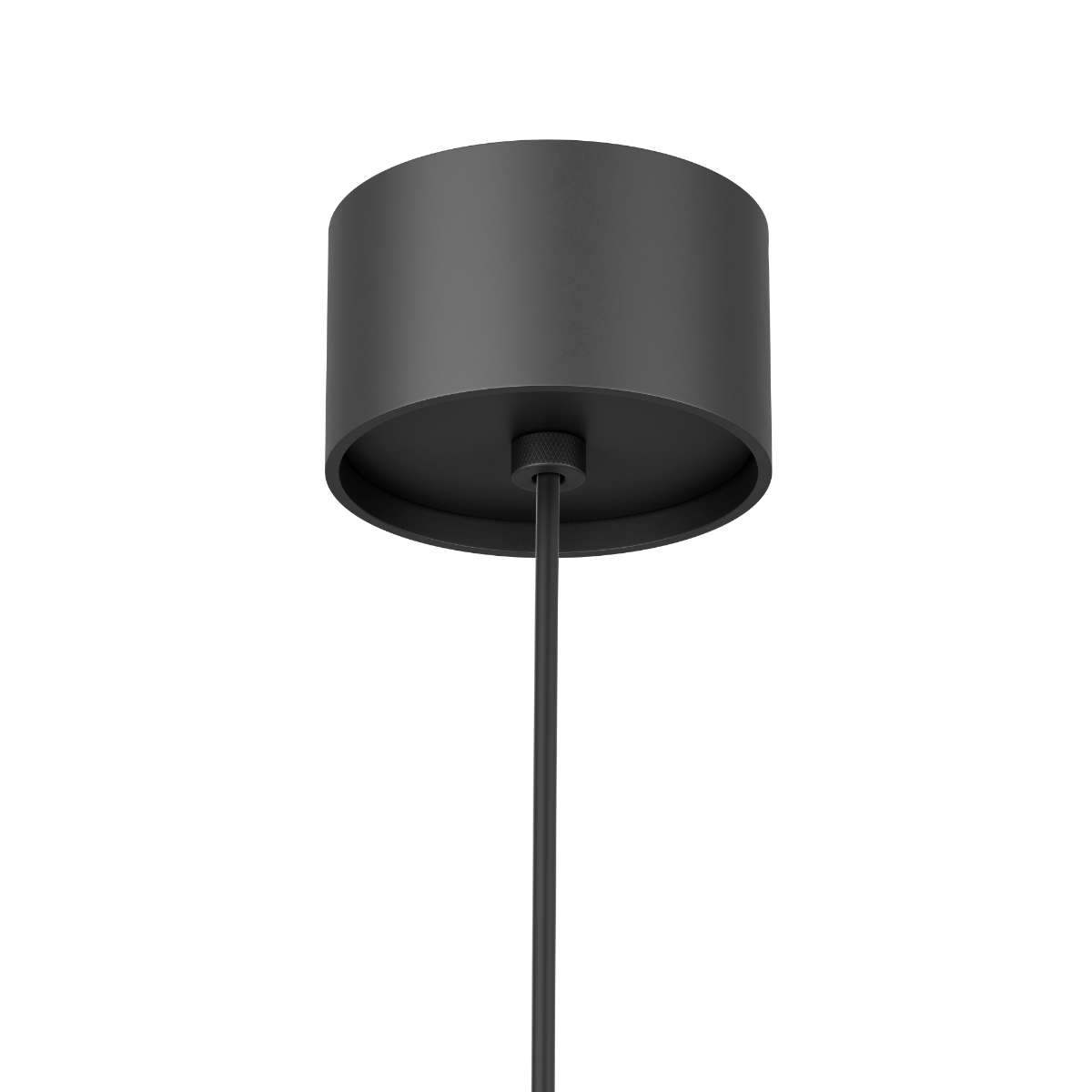 Ease 180 hanglamp boven de eettafel in zwart van sackit productfoto op een witte achtergrond