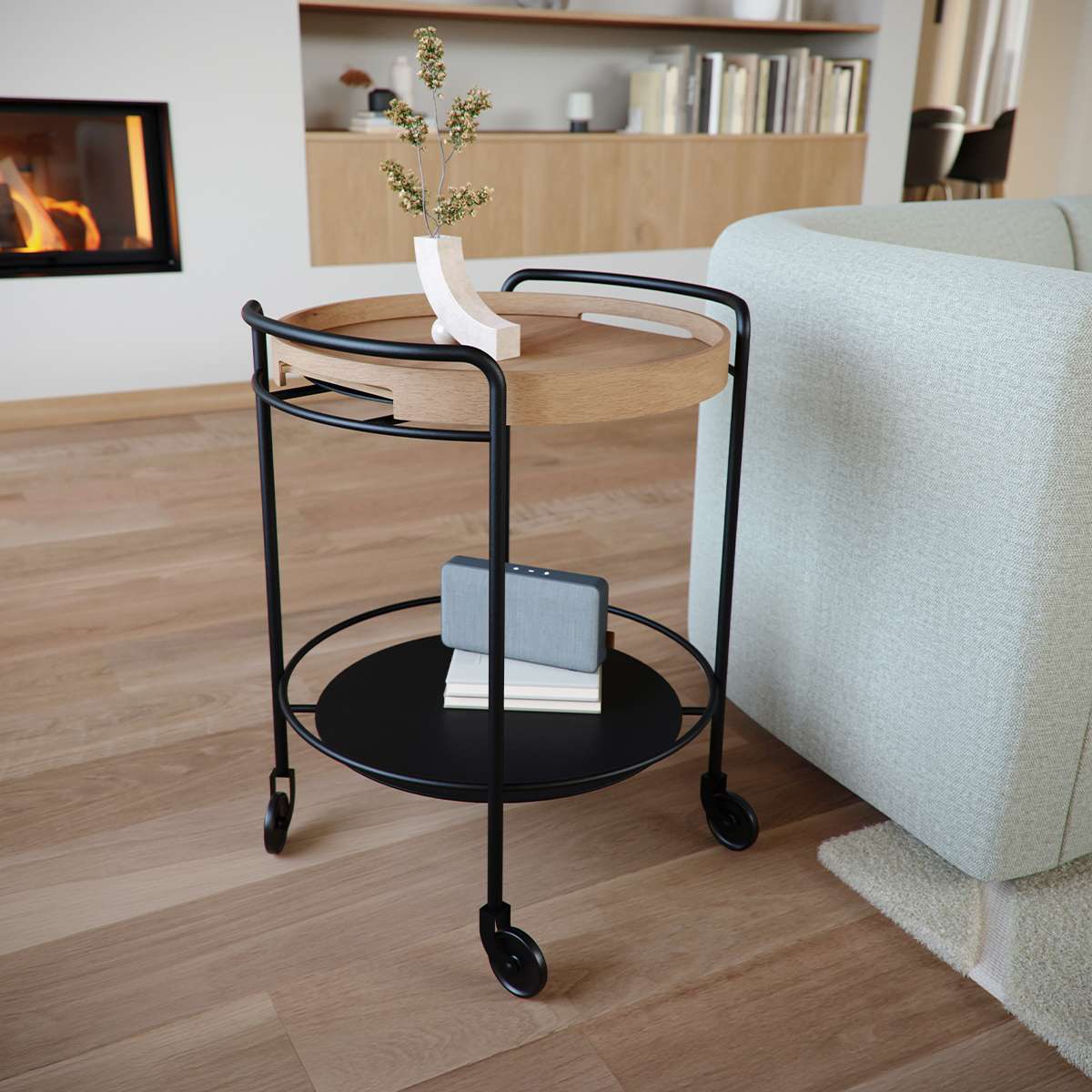 Serving Table w/ Nordic Serving Tray