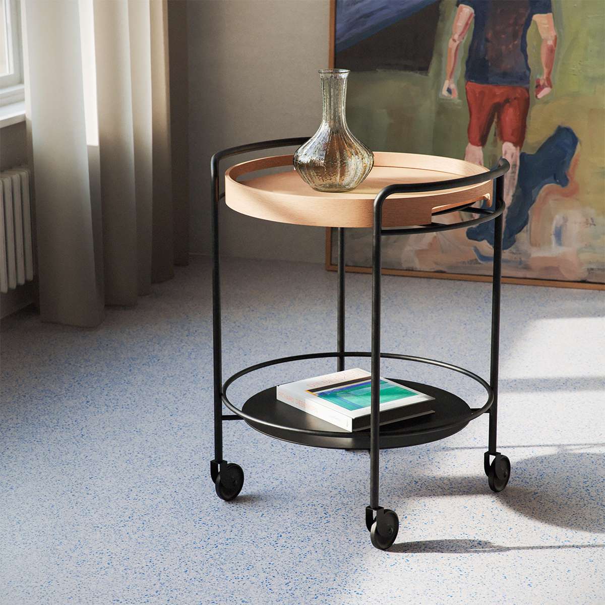 Serving Table w/ Nordic Serving Tray